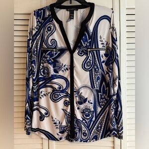 INC, size L, long sleeve blouse with zippers
